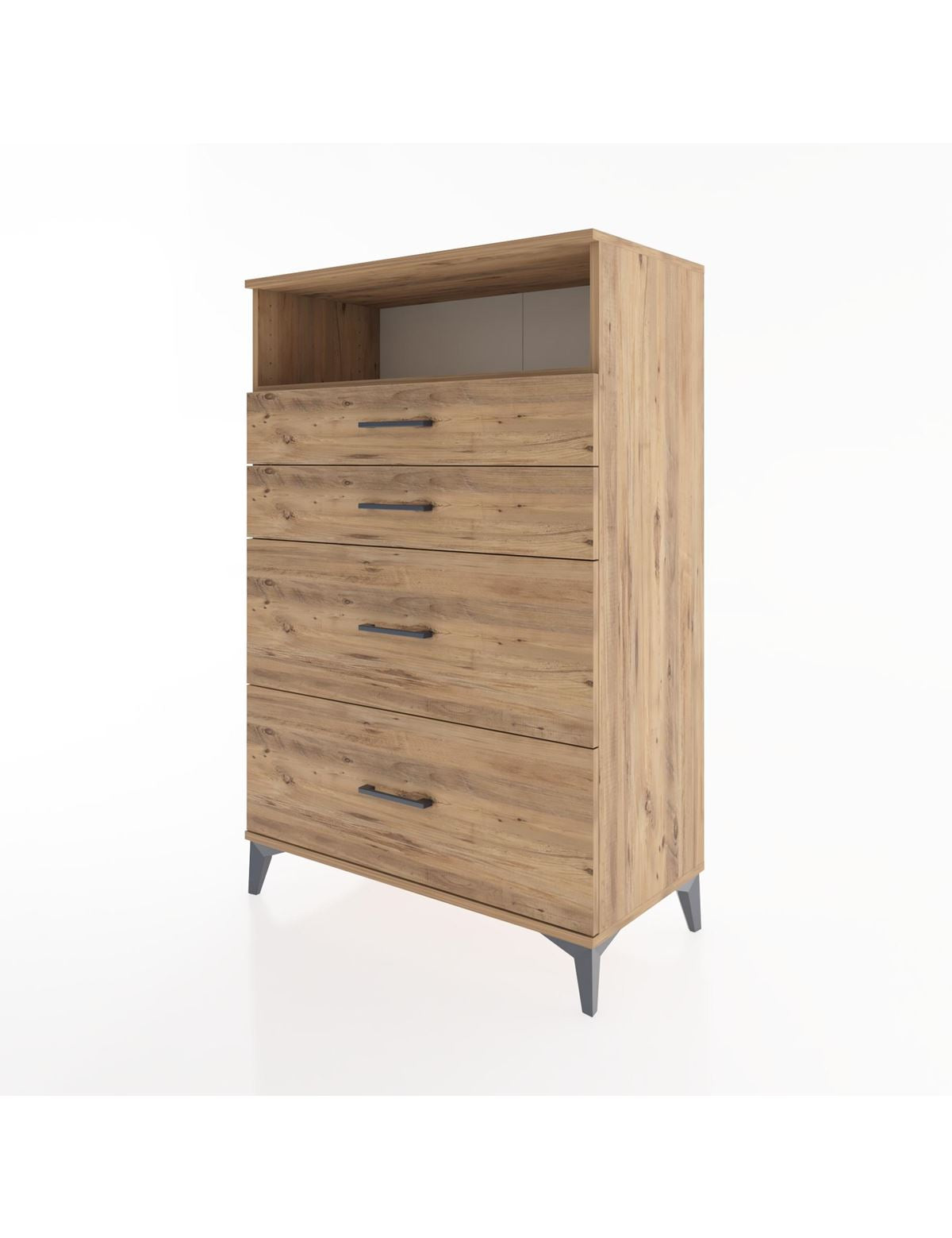 Hyperion Dolap Tek Raflı 4 Çekmeceli 88x44x134 - S51M060V9B