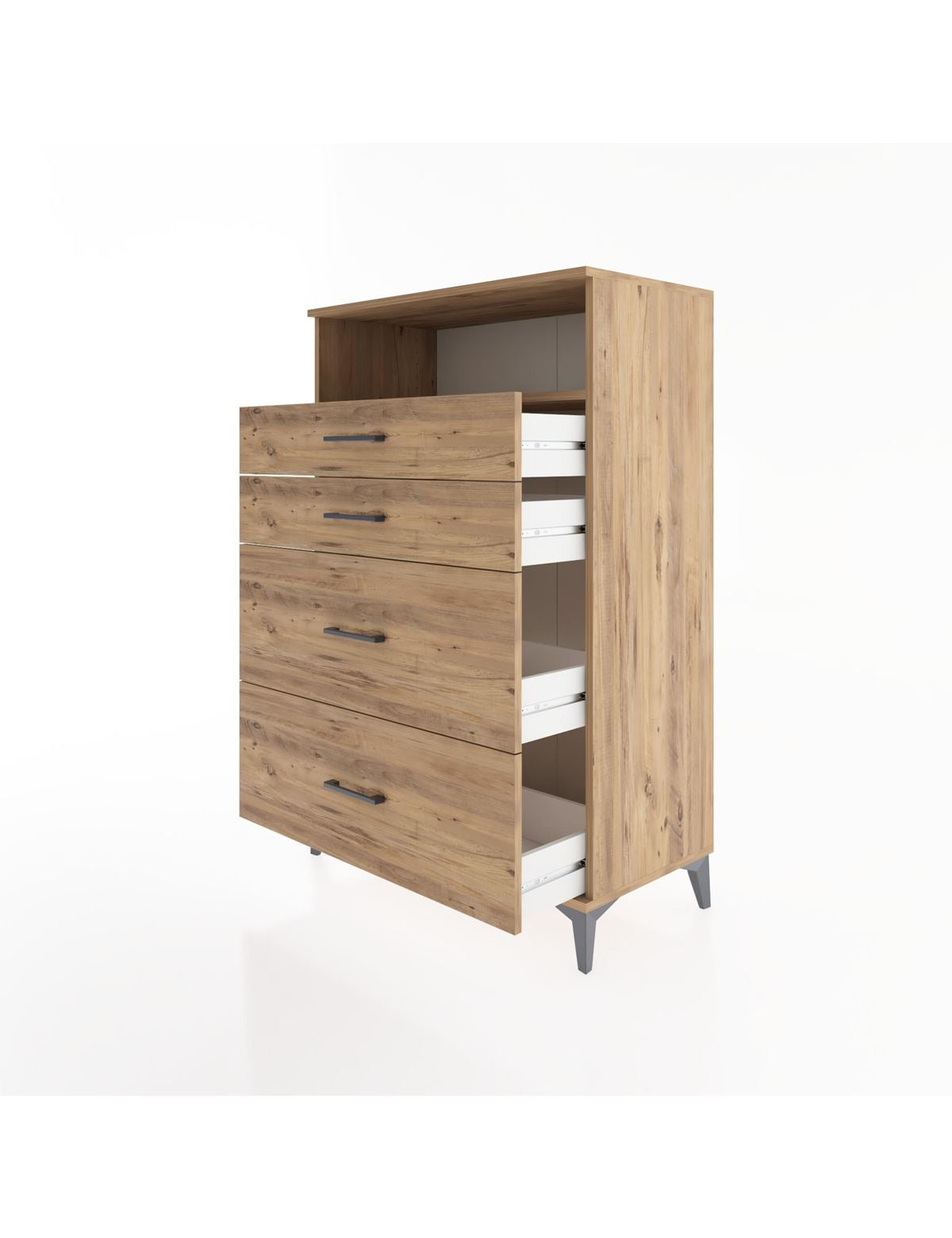 Hyperion Dolap Tek Raflı 4 Çekmeceli 88x44x134 - S51M060V9B