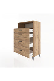 Hyperion Dolap Tek Raflı 4 Çekmeceli 88x44x134 - S51M060V9B