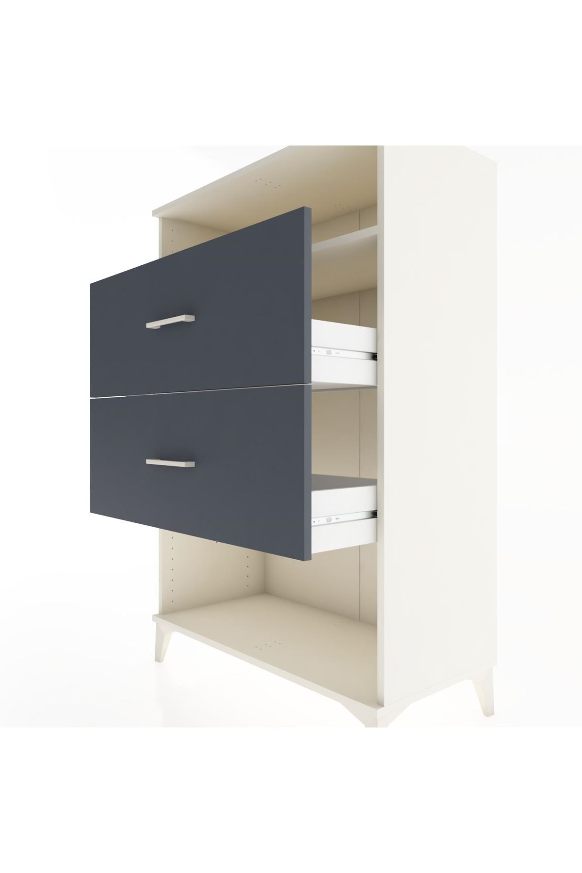 Hyperion Dolap Tek Raflı 2 Çekmeceli 88x44x134 - S51M061V2B