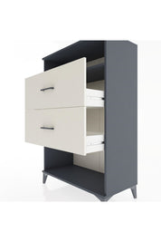 Hyperion Dolap Tek Raflı 2 Çekmeceli 88x44x134 Antrasit-Aytaşı