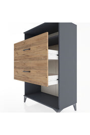 Hyperion Dolap Tek Raflı 2 Çekmeceli 88x44x134 - S51M061V6B