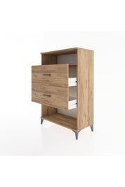 Hyperion Dolap Tek Raflı 2 Çekmeceli 88x44x134 - S51M061V9B