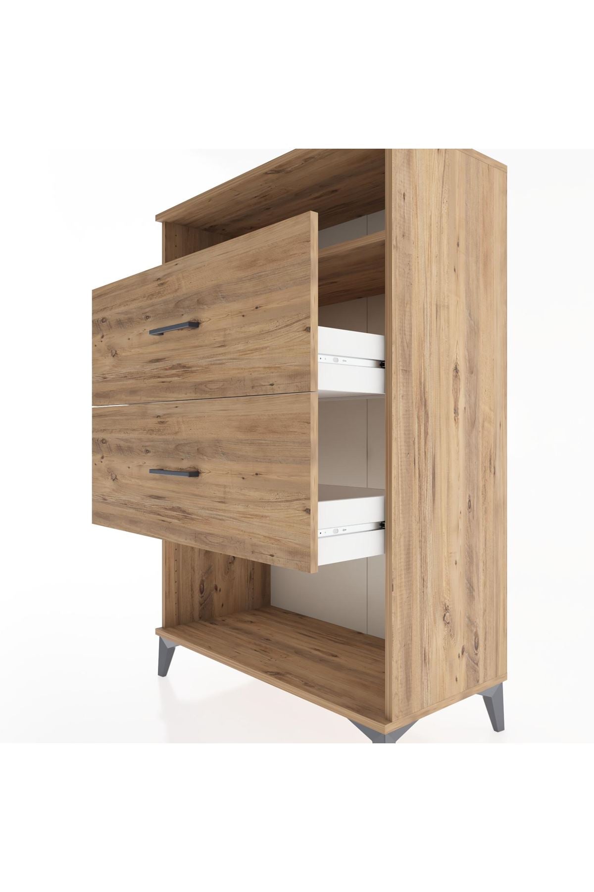 Hyperion Dolap Tek Raflı 2 Çekmeceli 88x44x134 - S51M061V9B