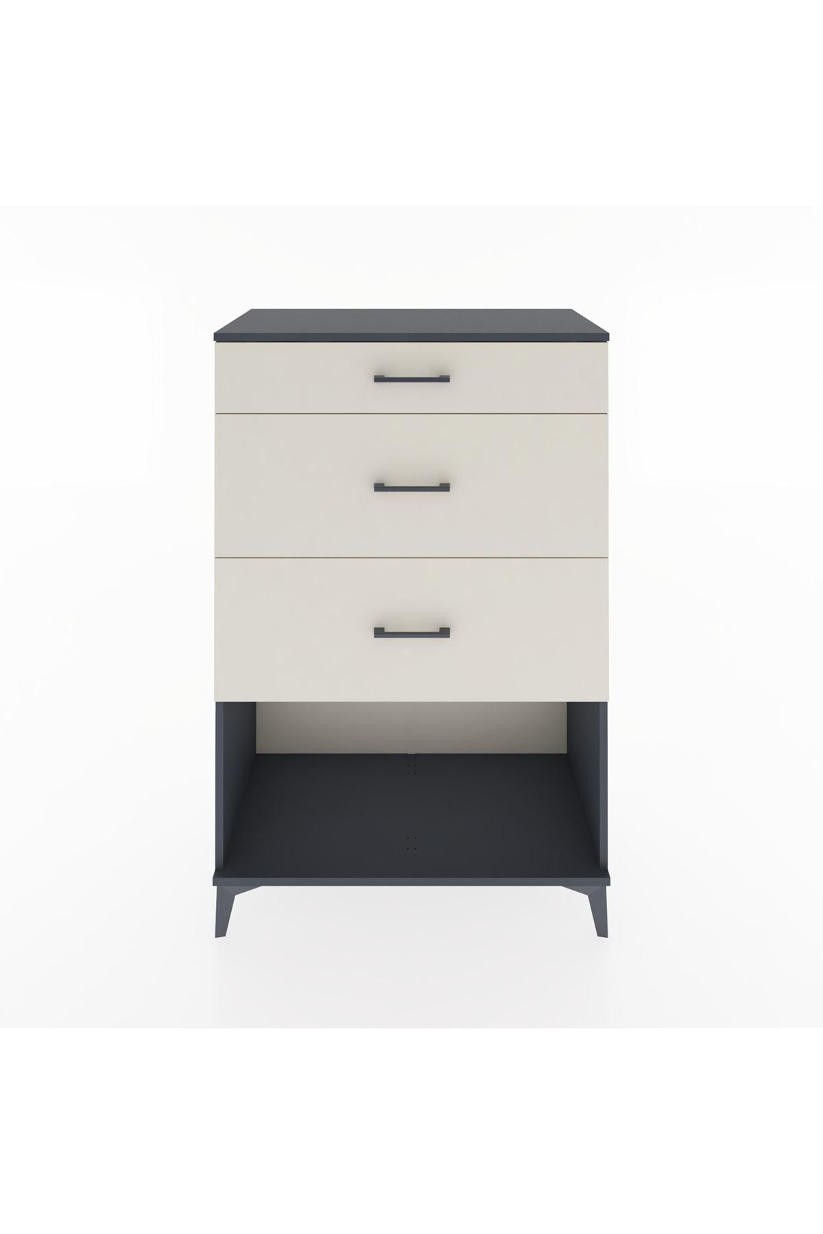 Hyperion Dolap 3 Çekmeceli 88x44x134 Antrasit-Aytaşı