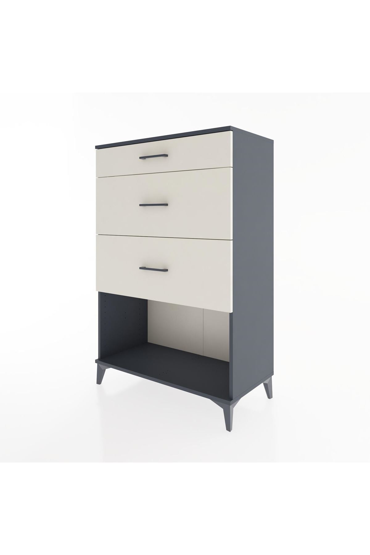 Hyperion Dolap 3 Çekmeceli 88x44x134 Antrasit-Aytaşı