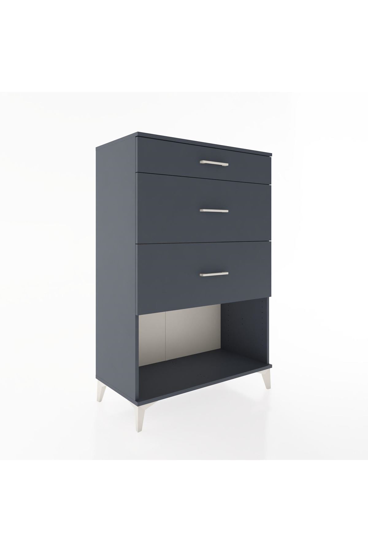 Hyperion Dolap 3 Çekmeceli 88x44x134 Antrasit-Antrasit