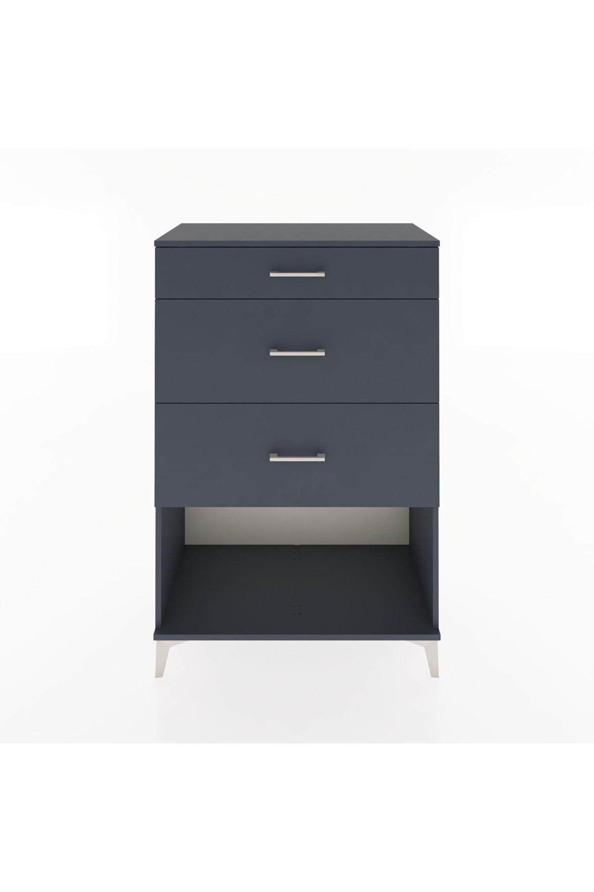 Hyperion Dolap 3 Çekmeceli 88x44x134 Antrasit-Antrasit