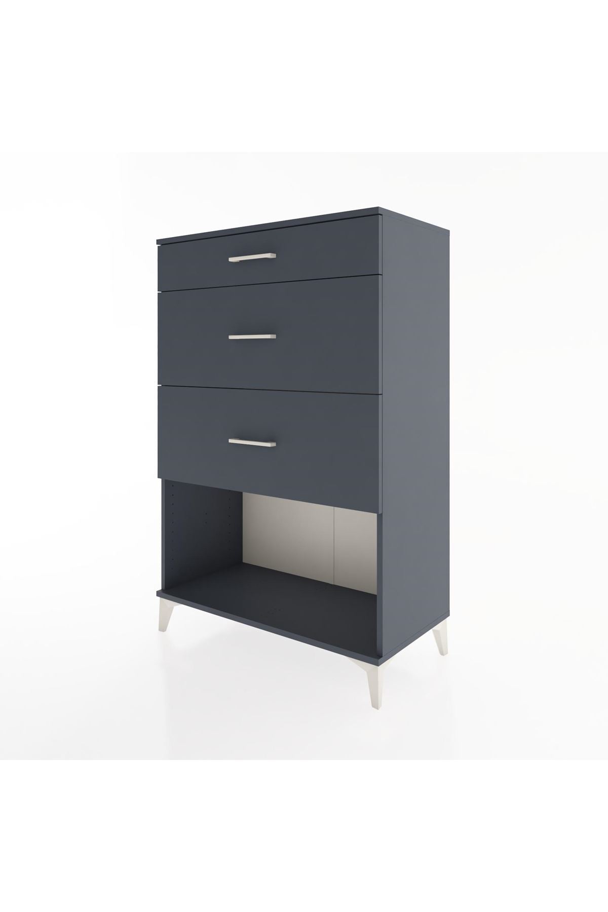 Hyperion Dolap 3 Çekmeceli 88x44x134 Antrasit-Antrasit