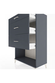 Hyperion Dolap 3 Çekmeceli 88x44x134 Antrasit-Antrasit