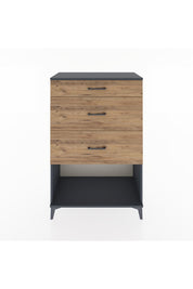 Hyperion Dolap 3 Çekmeceli 88x44x134 Antrasit-Çam