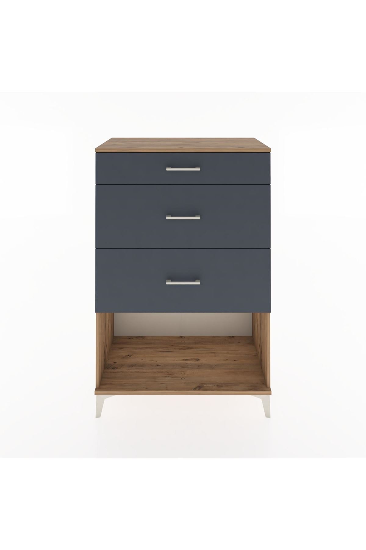 Hyperion Dolap 3 Çekmeceli 88x44x134 Çam-Antrasit