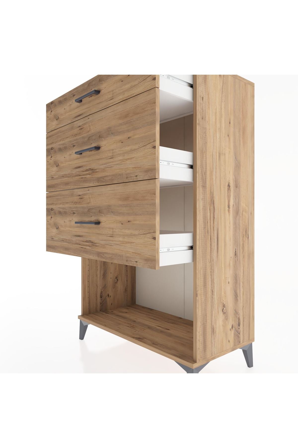 Hyperion Dolap 3 Çekmeceli 88x44x134 Çam-Çam