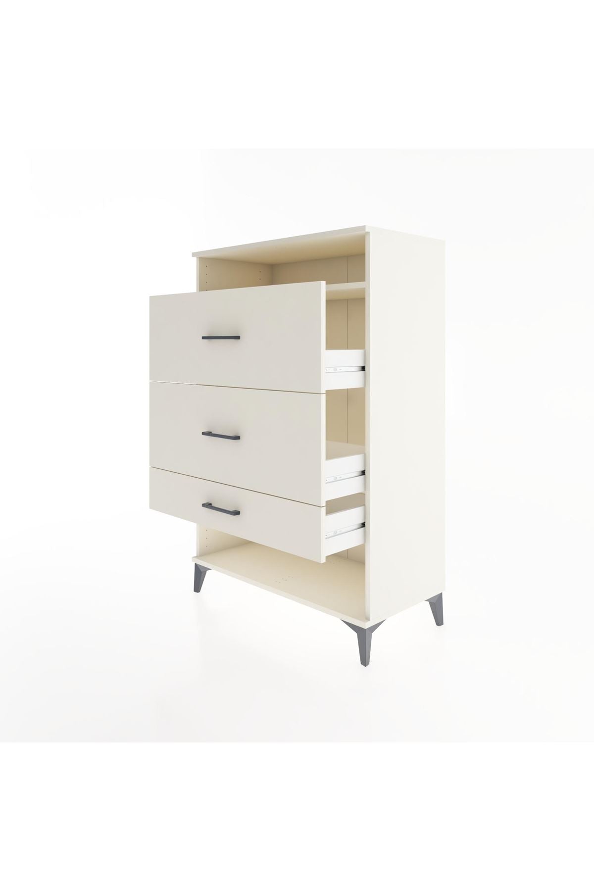 Hyperion Dolap Tek Raflı 3 Çekmeceli 88x44x134 - S51M063V1B
