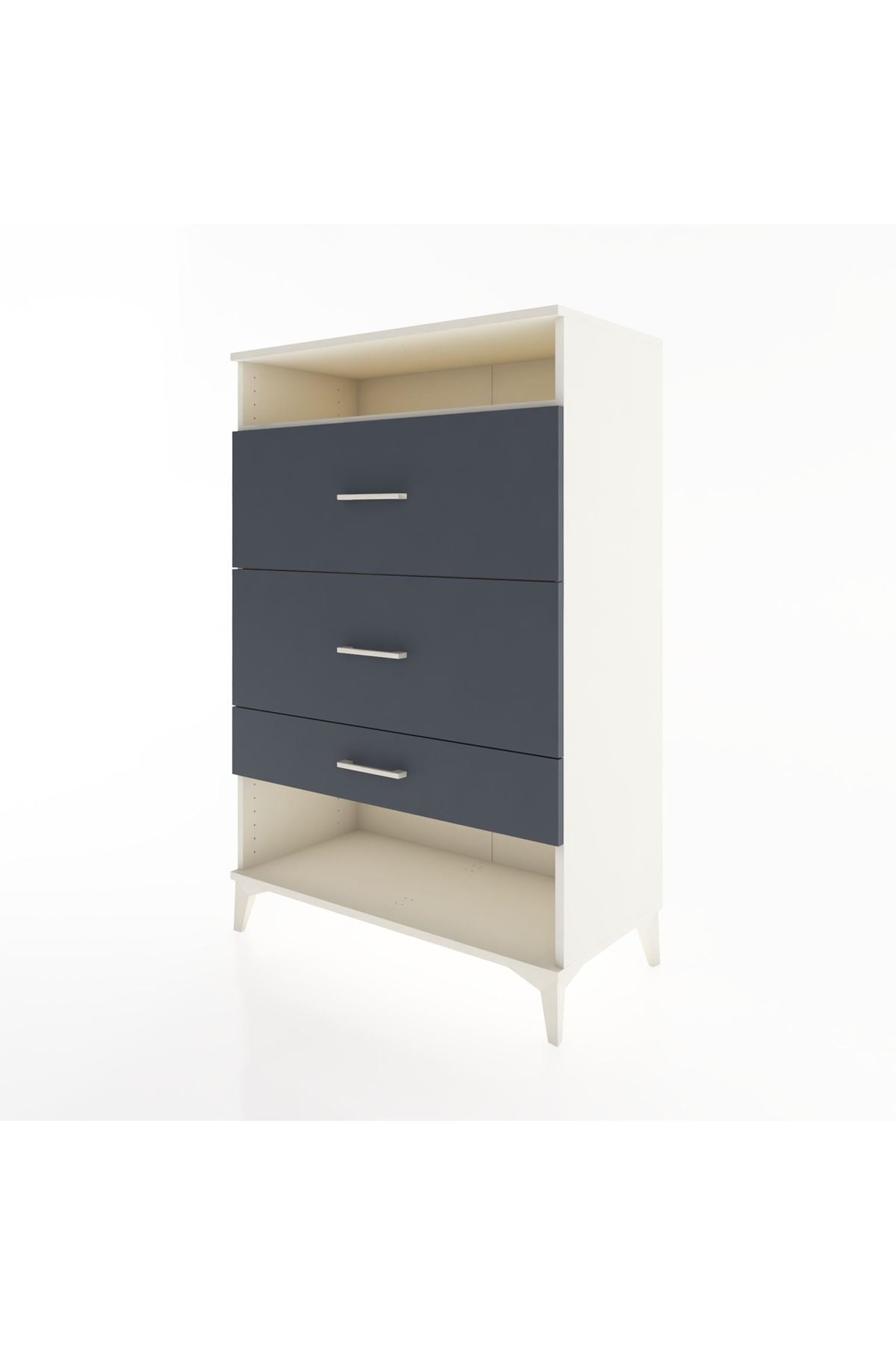 Hyperion Dolap Tek Raflı 3 Çekmeceli 88x44x134 - S51M063V2B