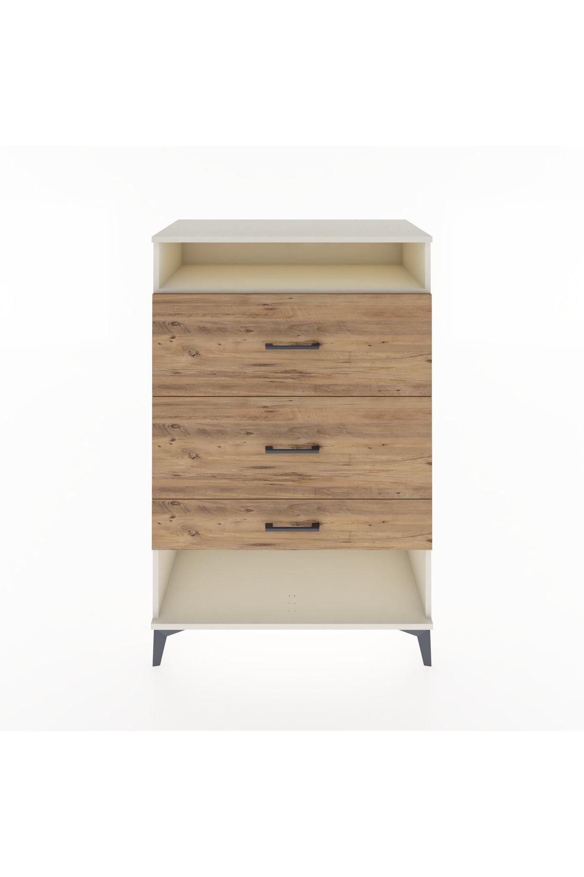 Hyperion Dolap Tek Raflı 3 Çekmeceli 88x44x134 - S51M063V3B