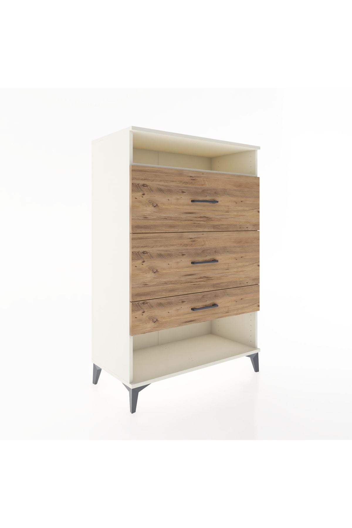 Hyperion Dolap Tek Raflı 3 Çekmeceli 88x44x134 - S51M063V3B