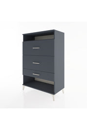 Hyperion Dolap Tek Raflı 3 Çekmeceli 88x44x134 Antrasit-Antrasit