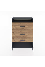 Hyperion Dolap Tek Raflı 3 Çekmeceli 88x44x134 - S51M063V6B