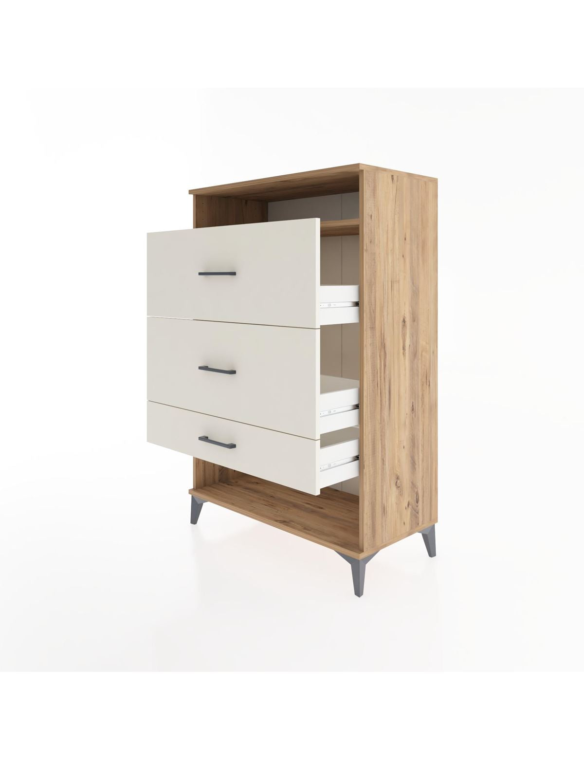 Hyperion Dolap Tek Raflı 3 Çekmeceli 88x44x134 - S51M063V7B