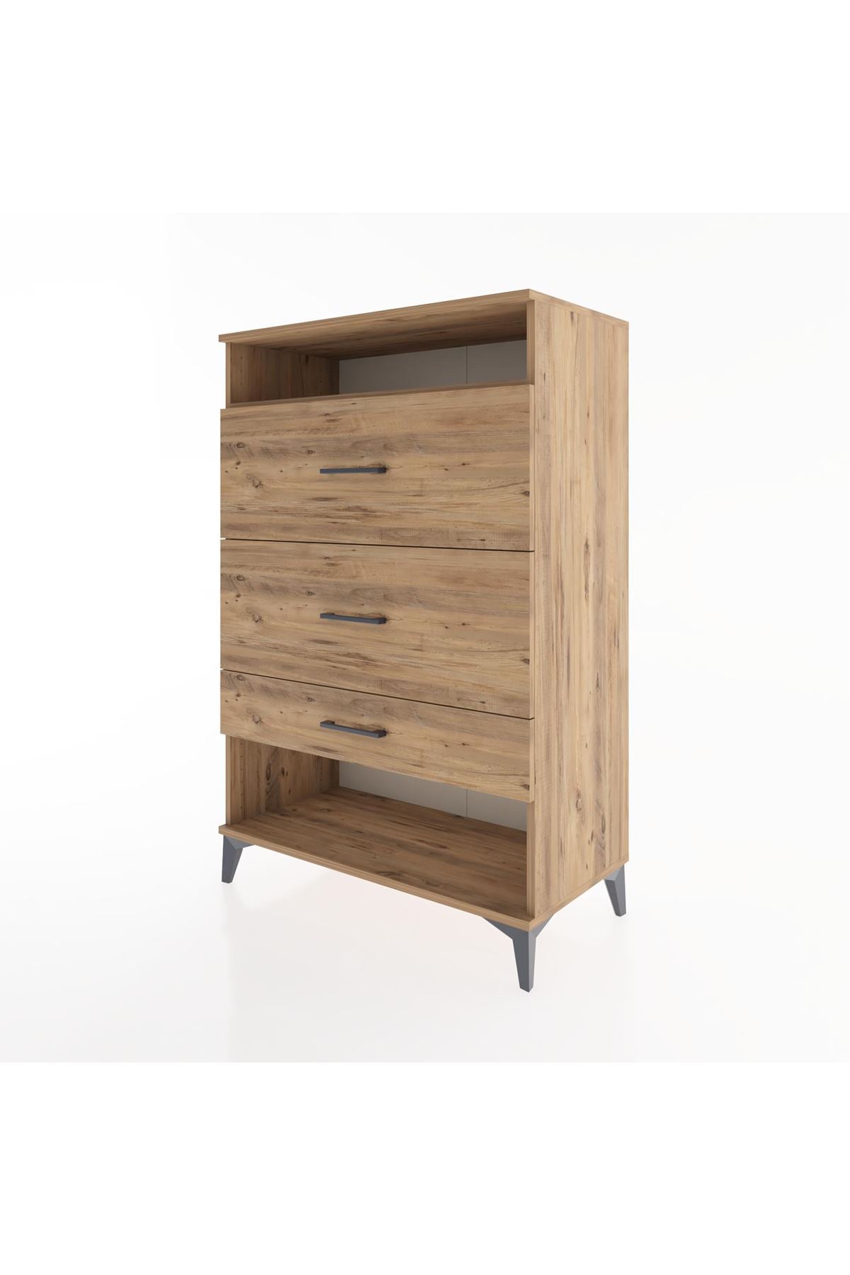 Hyperion Dolap Tek Raflı 3 Çekmeceli 88x44x134 - S51M063V9B