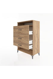 Hyperion Dolap Tek Raflı 3 Çekmeceli 88x44x134 - S51M063V9B