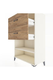 Hyperion Dolap Tek Raflı 2 Çekmeceli 88x44x134 - S51M064V3B