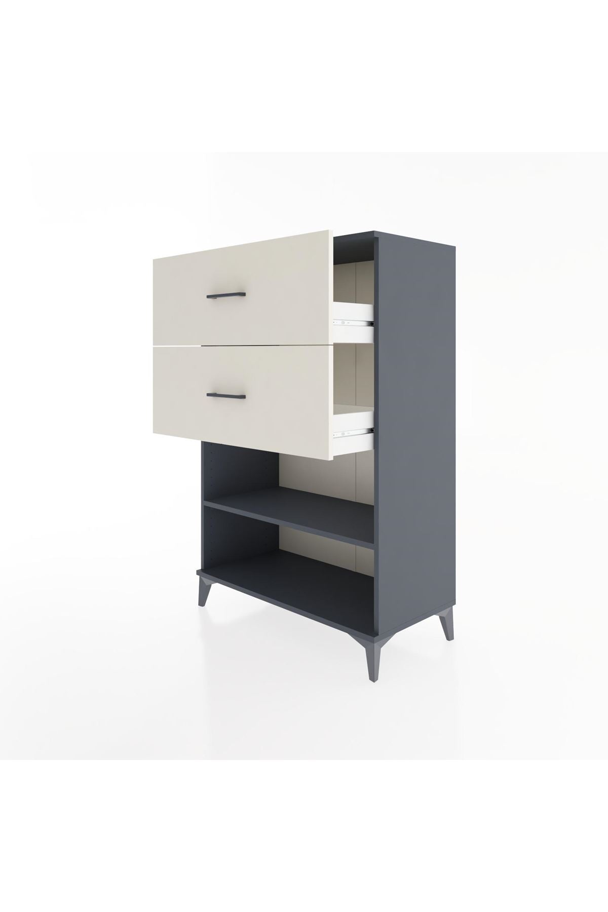 Hyperion Dolap Tek Raflı 2 Çekmeceli 88x44x134 - S51M064V4B