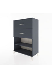 Hyperion Dolap Tek Raflı 2 Çekmeceli 88x44x134 Antrasit-Antrasit
