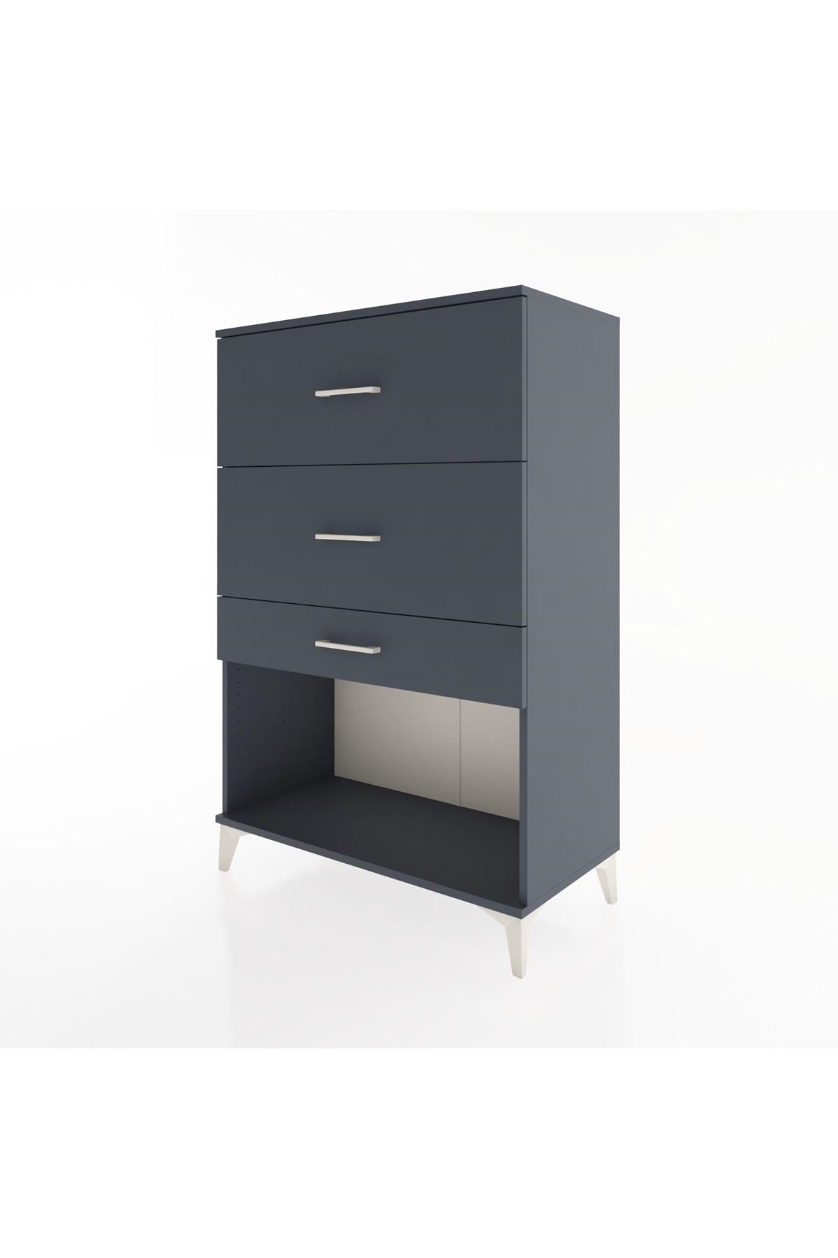 Hyperion Dolap 3 Çekmeceli 88x44x134 Antrasit-Antrasit
