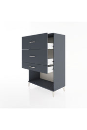 Hyperion Dolap 3 Çekmeceli 88x44x134 Antrasit-Antrasit