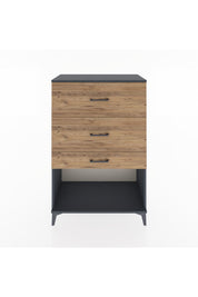 Hyperion Dolap 3 Çekmeceli 88x44x134 Antrasit-Çam