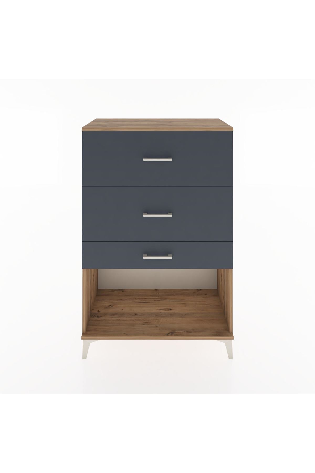 Hyperion Dolap 3 Çekmeceli 88x44x134 Çam-Antrasit