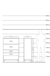 Hyperion Dolap 4 Çekmeceli 88x44x134 Aytaşı-Antrasit