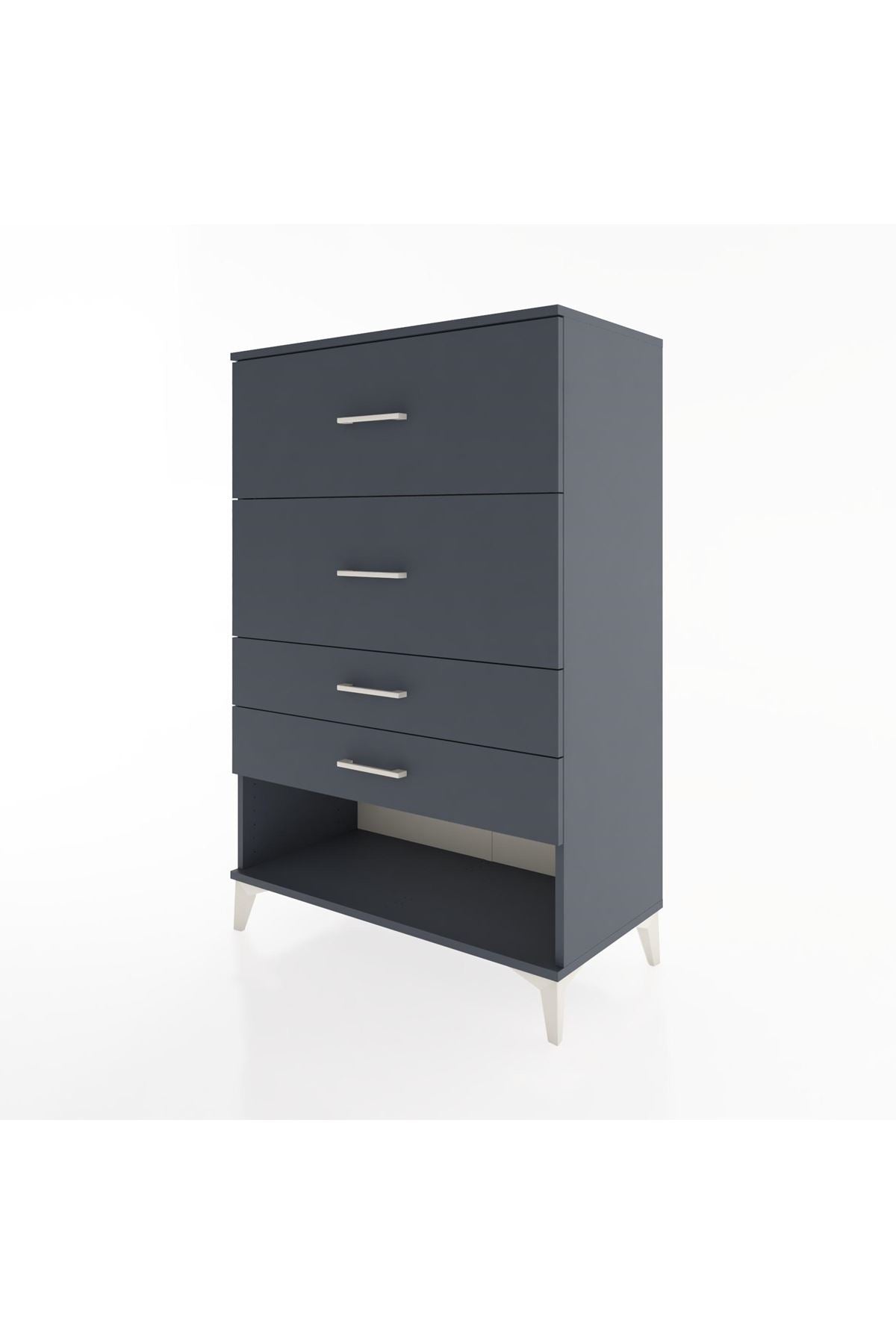 Hyperion Dolap 4 Çekmeceli 88x44x134 Antrasit-Antrasit
