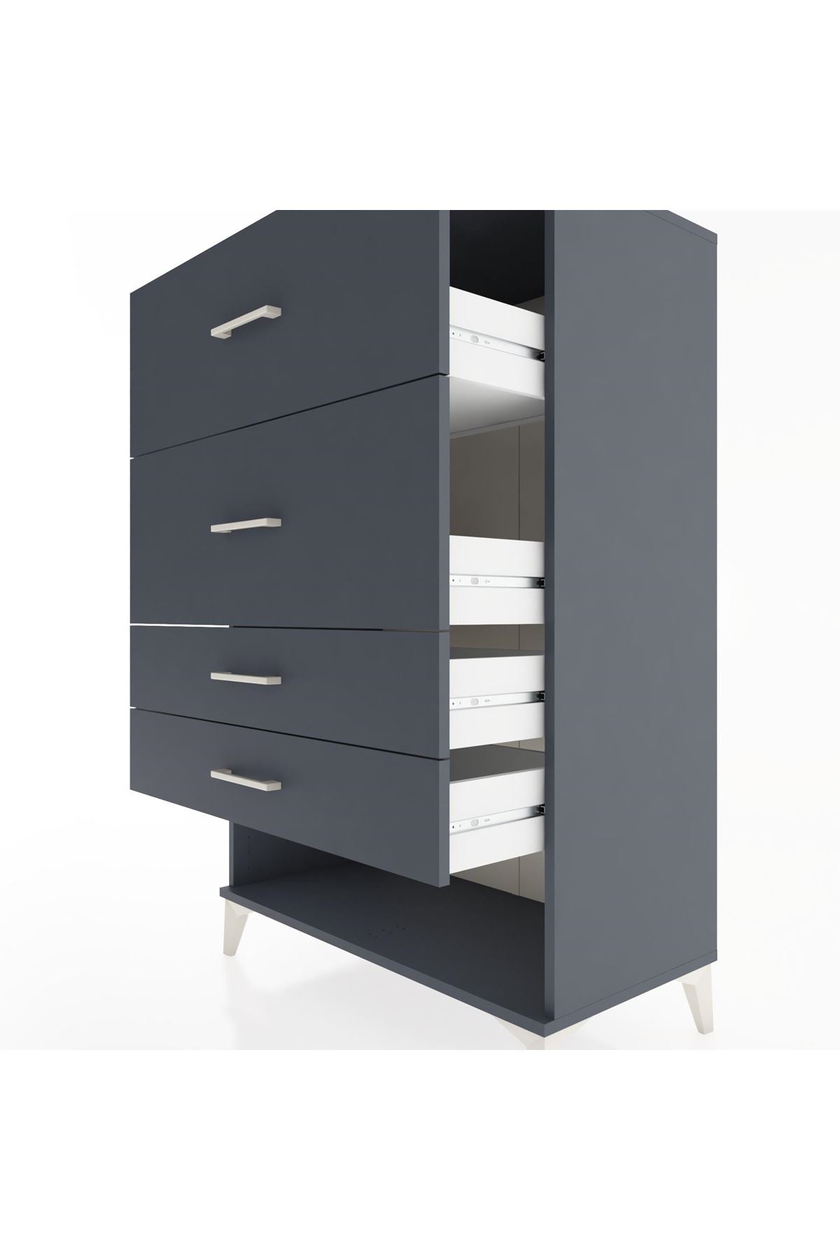 Hyperion Dolap 4 Çekmeceli 88x44x134 Antrasit-Antrasit