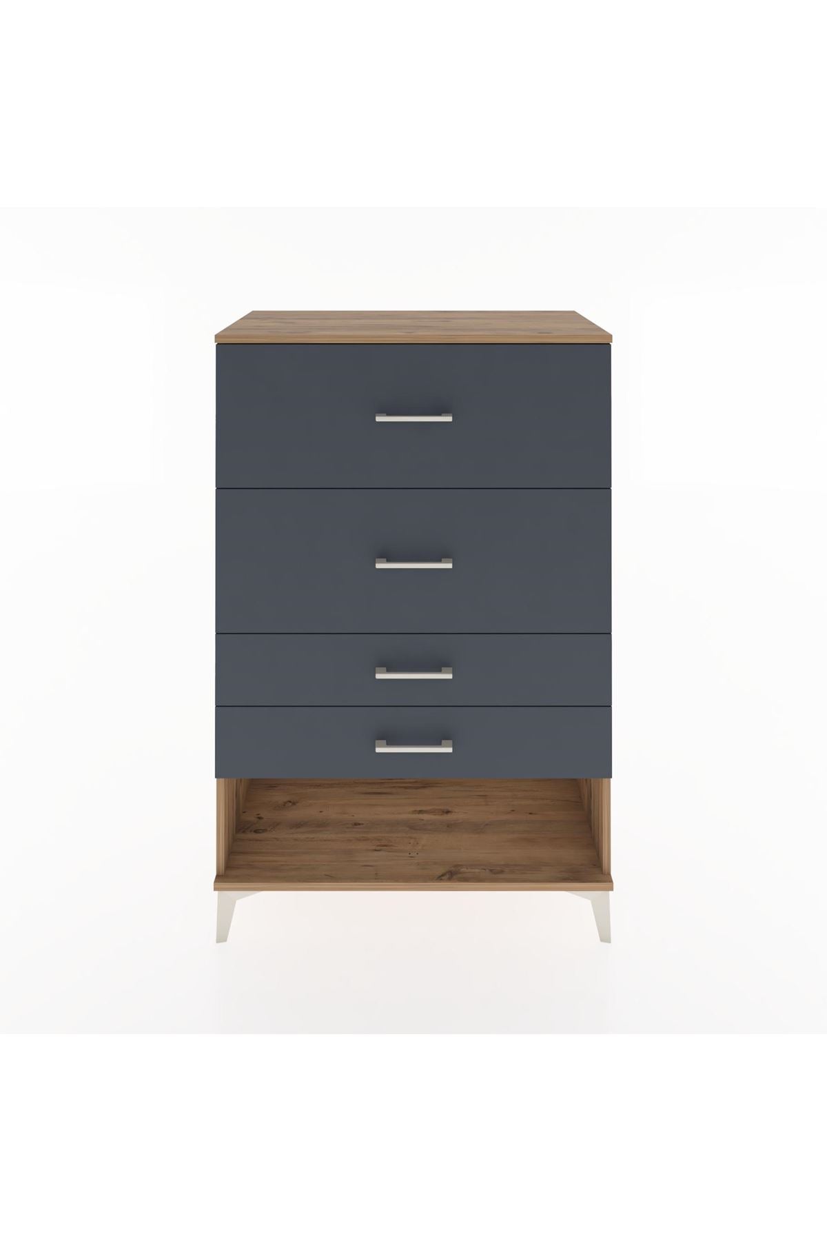 Hyperion Dolap 4 Çekmeceli 88x44x134 Çam-Antrasit