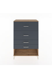 Hyperion Dolap 4 Çekmeceli 88x44x134 Çam-Antrasit