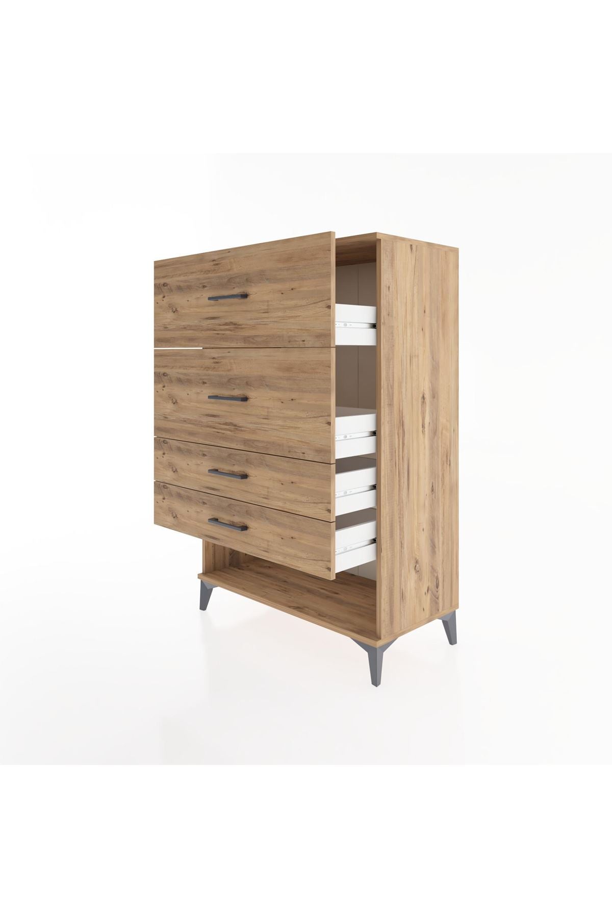 Hyperion Dolap 4 Çekmeceli 88x44x134 Çam-Çam