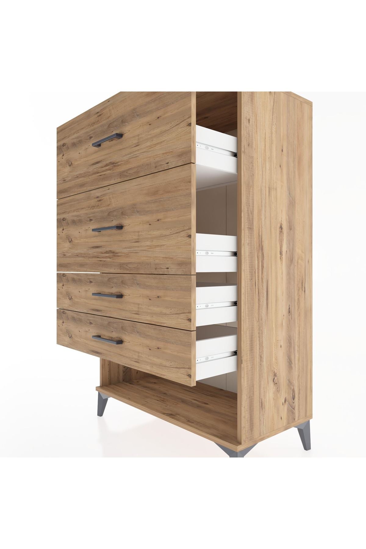 Hyperion Dolap 4 Çekmeceli 88x44x134 Çam-Çam