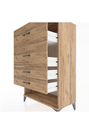 Hyperion Dolap 4 Çekmeceli 88x44x134 Çam-Çam