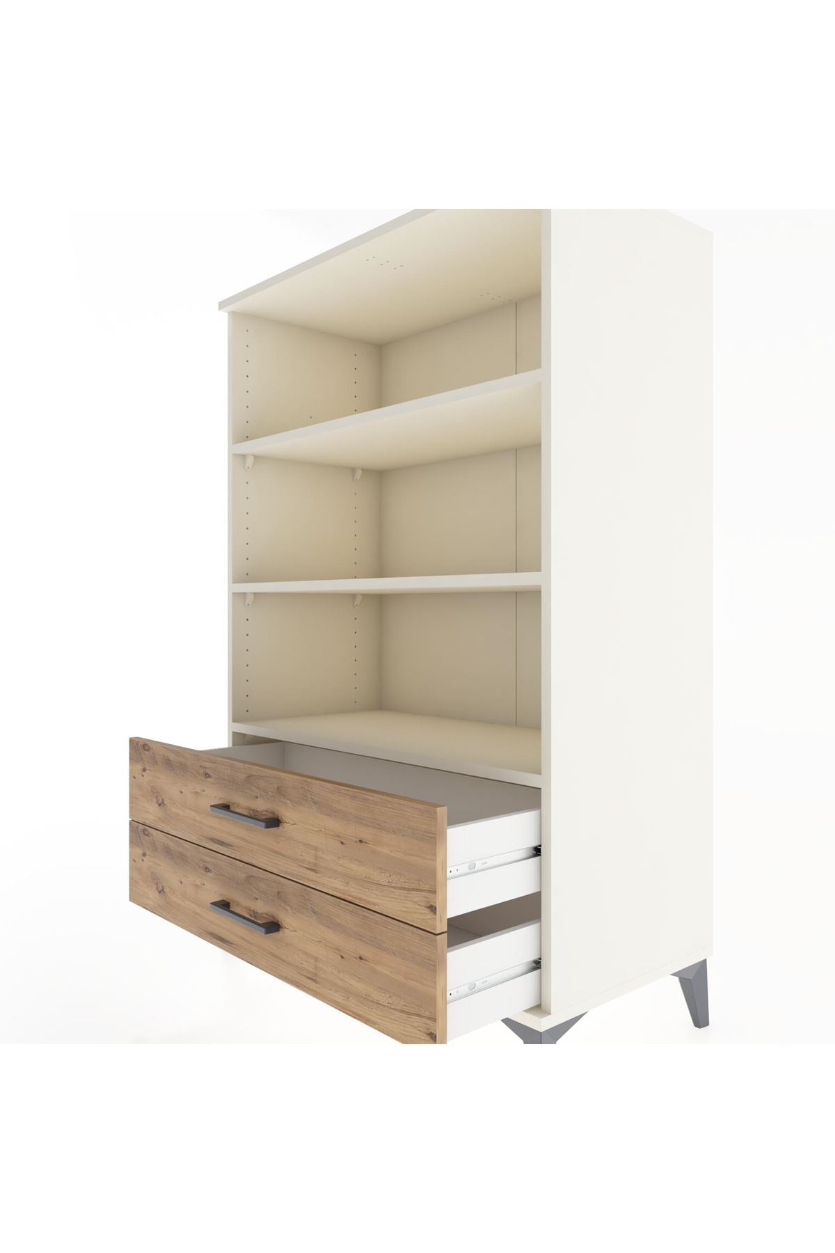 Hyperion Dolap 3 Raflı 2 Çekmeceli 88x44x134 Aytaşı-Çam