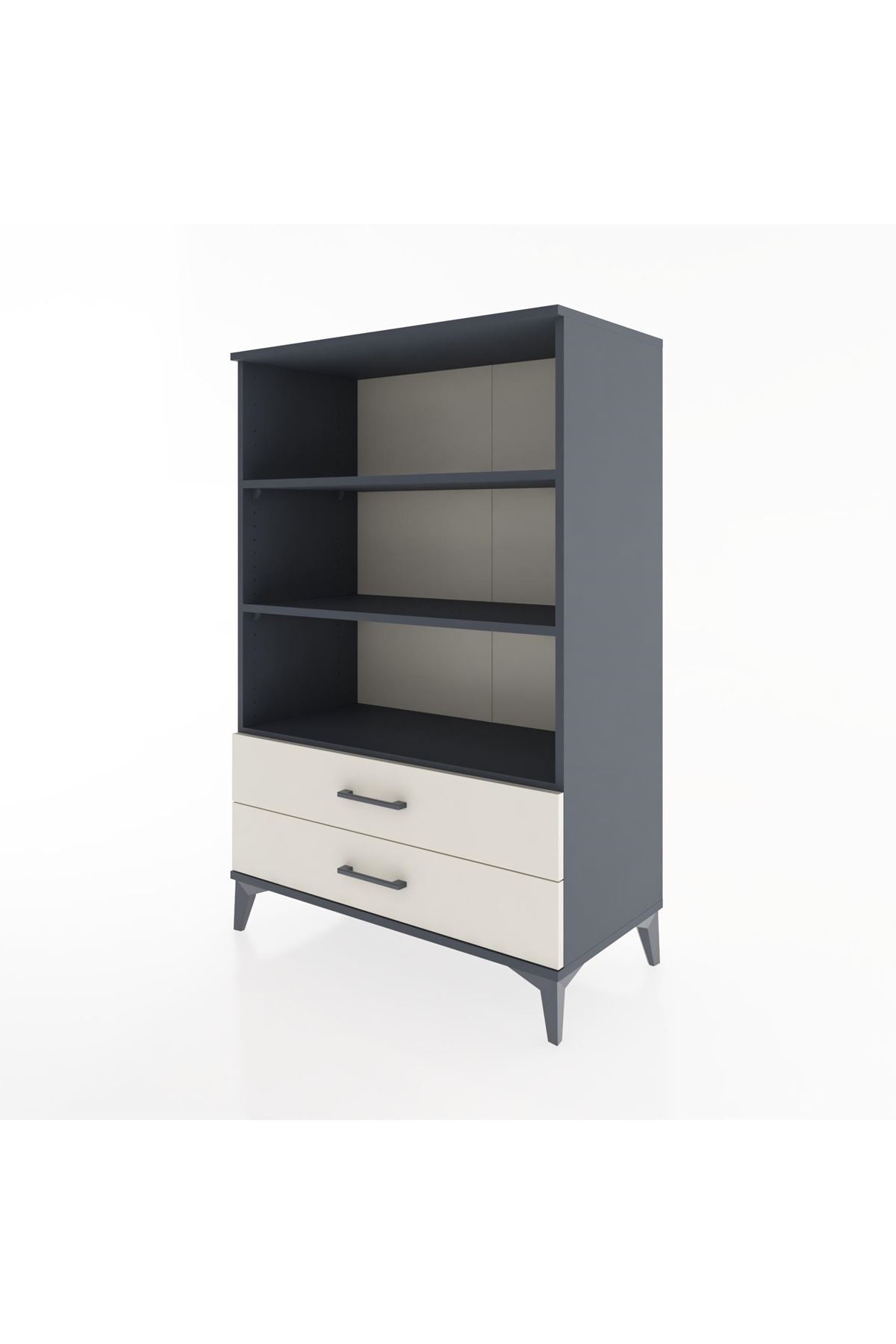 Hyperion Dolap 3 Raflı 2 Çekmeceli 88x44x134 Antrasit-Aytaşı