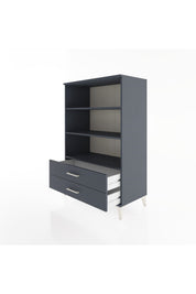 Hyperion Dolap 3 Raflı 2 Çekmeceli 88x44x134 Antrasit-Antrasit