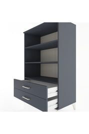 Hyperion Dolap 3 Raflı 2 Çekmeceli 88x44x134 Antrasit-Antrasit