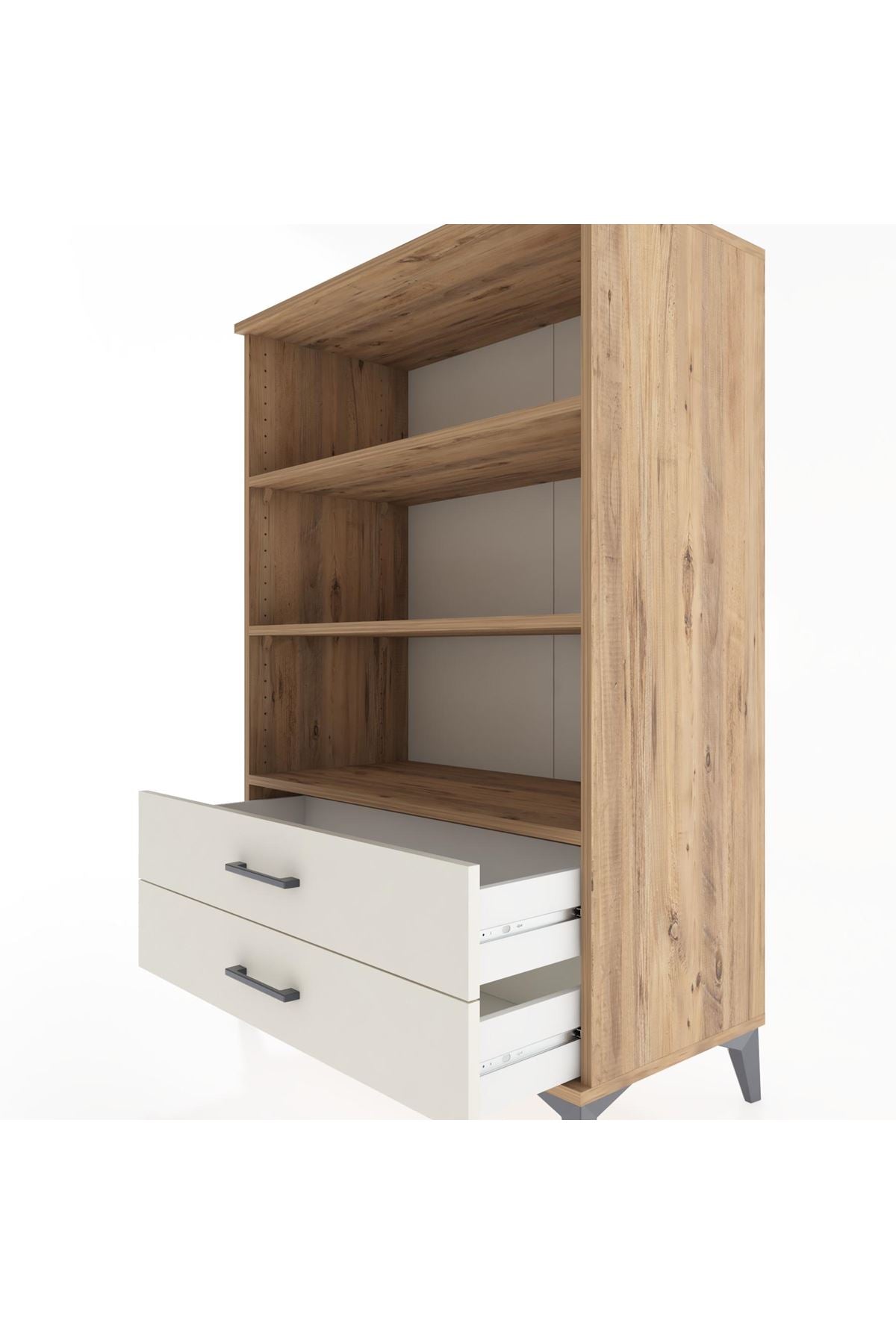 Hyperion Dolap 3 Raflı 2 Çekmeceli 88x44x134 Çam-Aytaşı