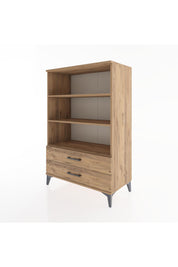 Hyperion Dolap 3 Raflı 2 Çekmeceli 88x44x134 Çam-Çam