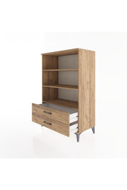 Hyperion Dolap 3 Raflı 2 Çekmeceli 88x44x134 Çam-Çam