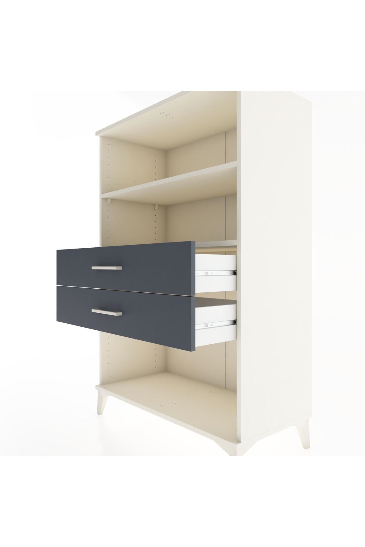 Hyperion Dolap 2 Raflı 2 Çekmeceli 88x44x134 Aytaşı-Antrasit