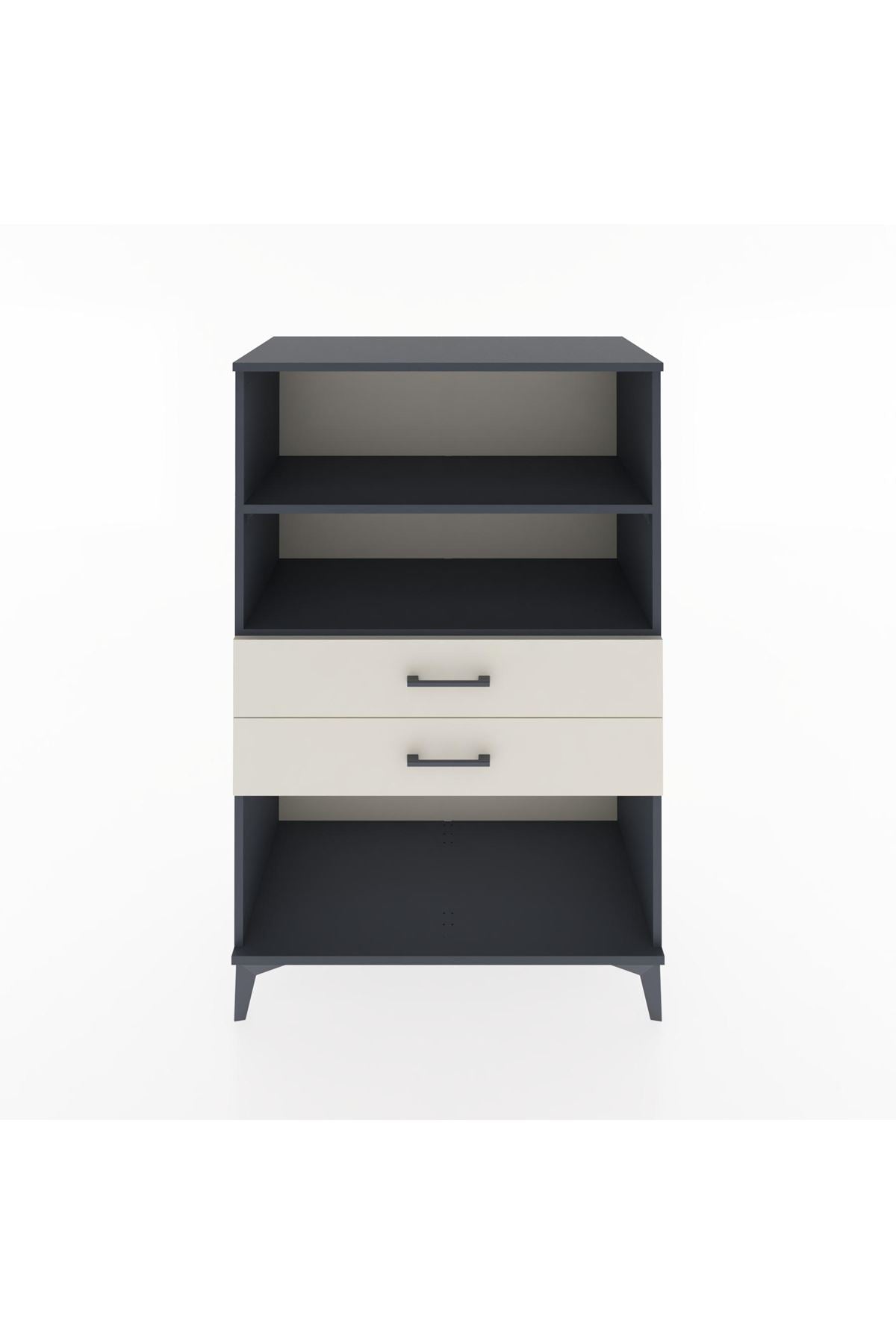 Hyperion Dolap 2 Raflı 2 Çekmeceli 88x44x134 Antrasit-Aytaşı
